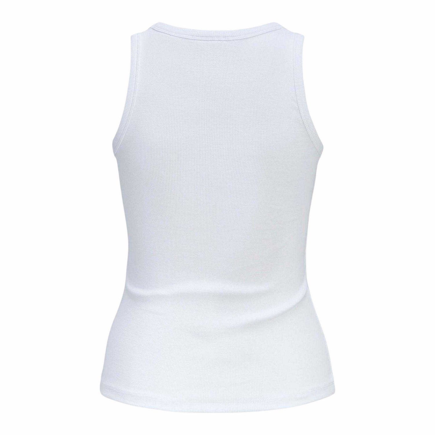 Bright White - Back - JJXX Womens-Ladies Frida Ribbed Tank Top