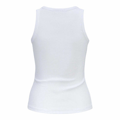 Bright White - Back - JJXX Womens-Ladies Frida Ribbed Tank Top