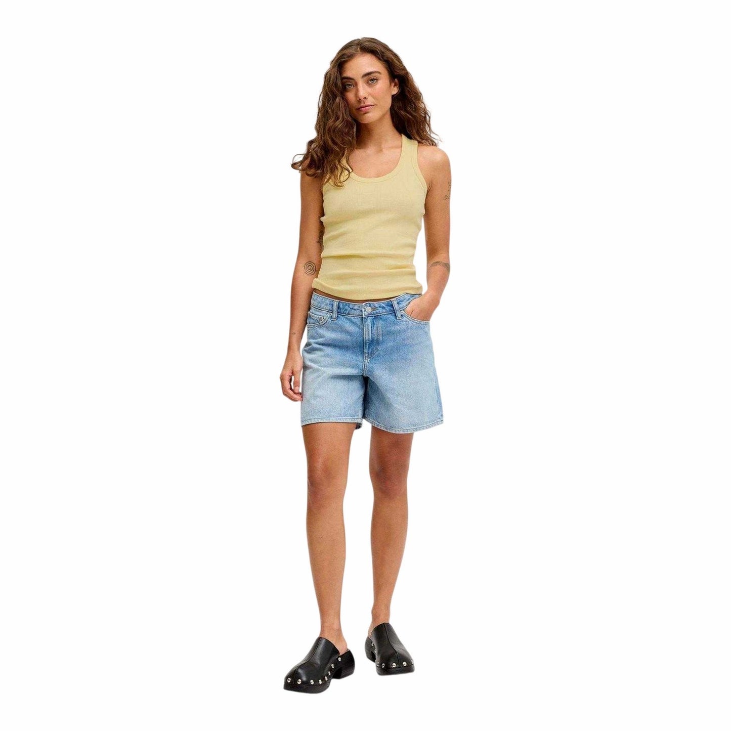 Sunlight - Side - JJXX Womens-Ladies Frida Ribbed Tank Top