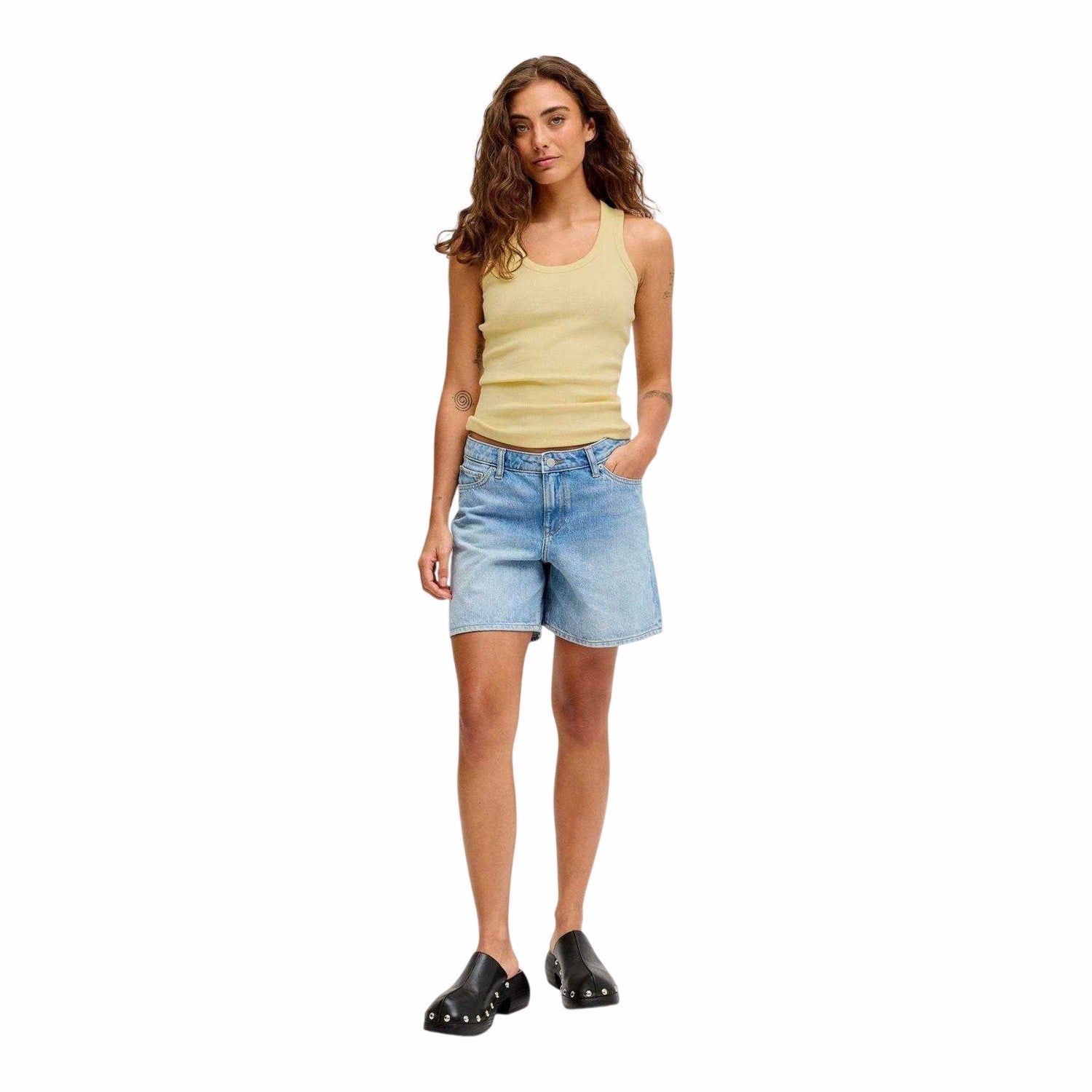 Sunlight - Side - JJXX Womens-Ladies Frida Ribbed Tank Top