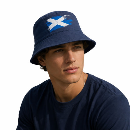 Blue-White - Back - Sport Direct Scottish Flag Bucket Hat