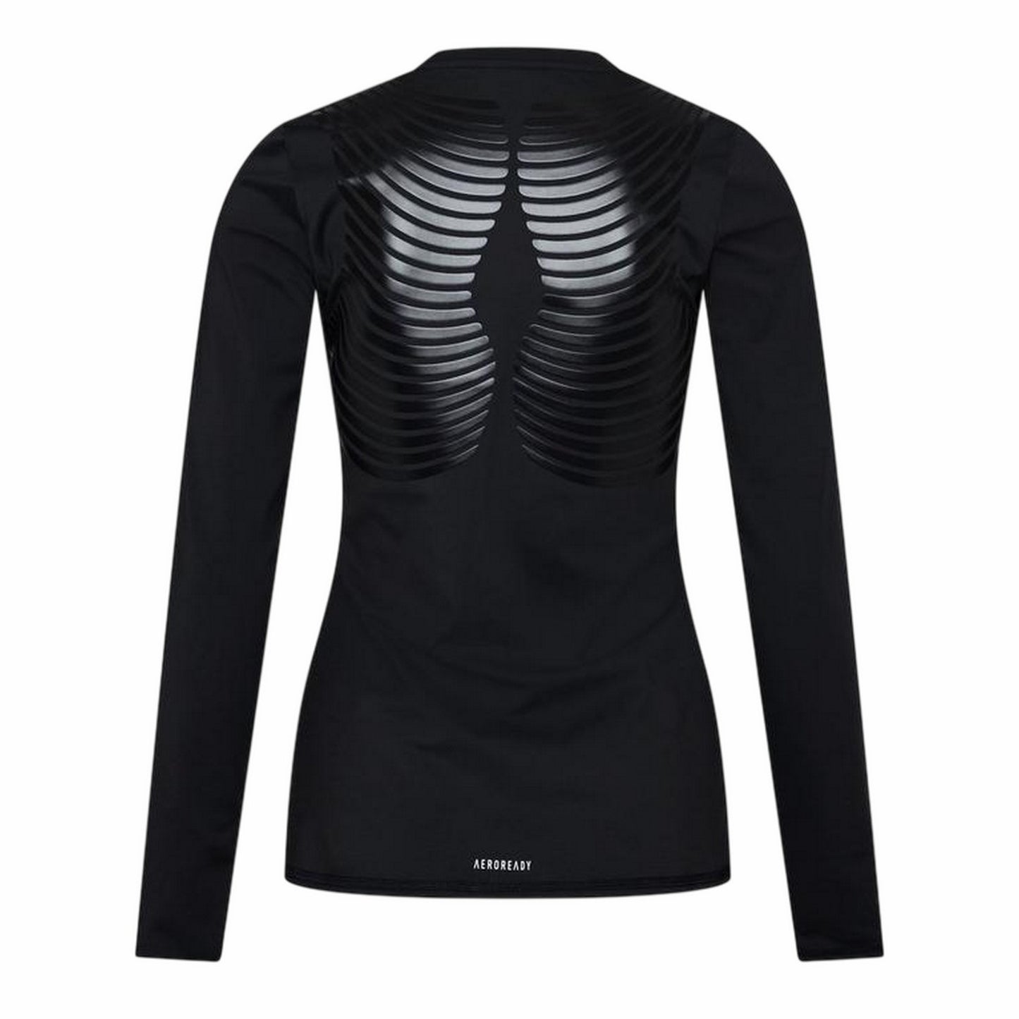Black - Back - Adidas Womens-Ladies Contrast Back Print Long-Sleeved T-Shirt