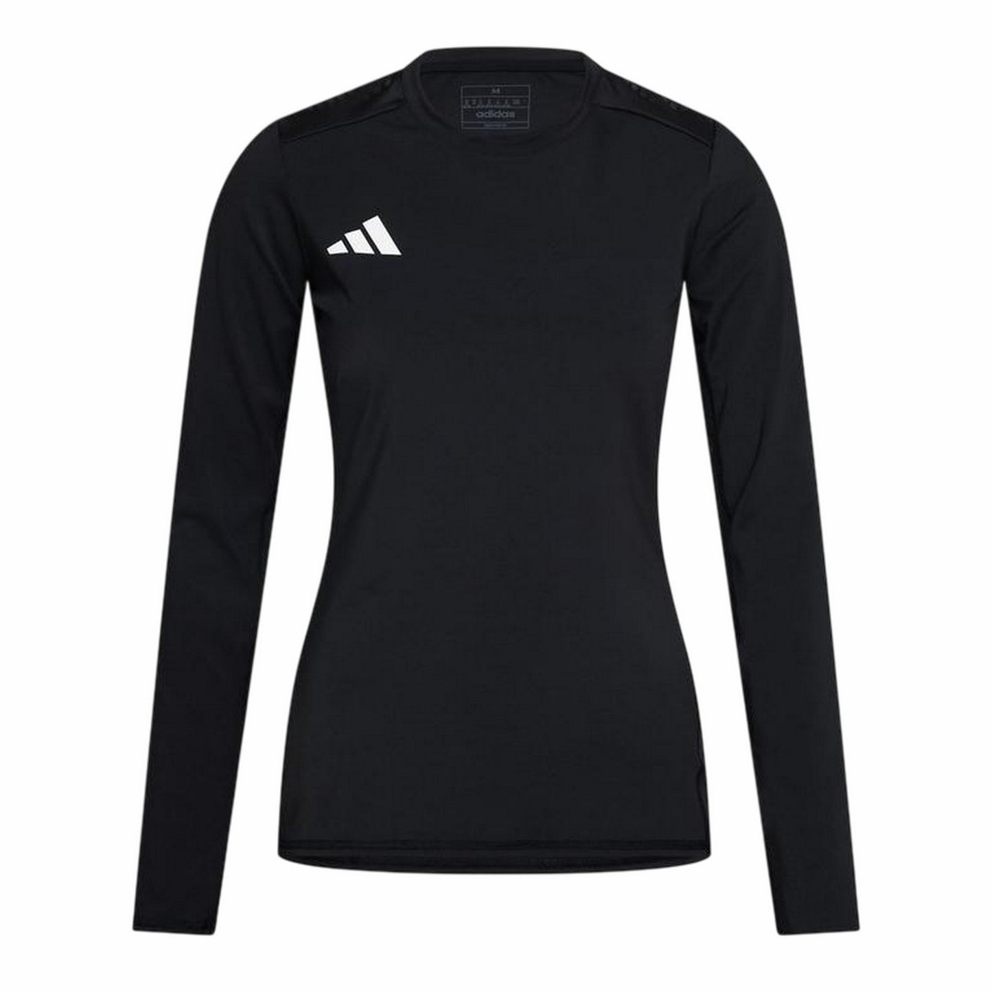 Black - Front - Adidas Womens-Ladies Contrast Back Print Long-Sleeved T-Shirt