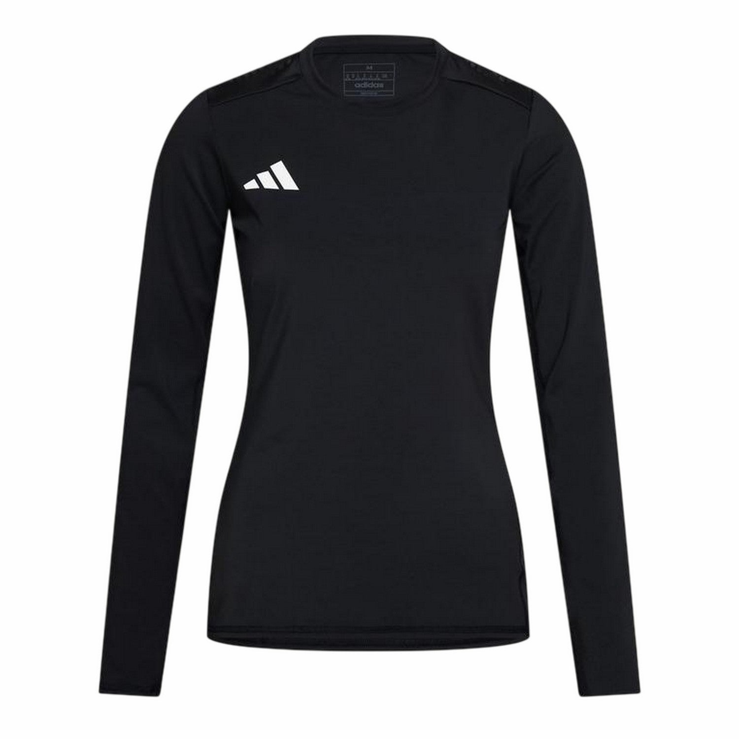 Black - Front - Adidas Womens-Ladies Contrast Back Print Long-Sleeved T-Shirt