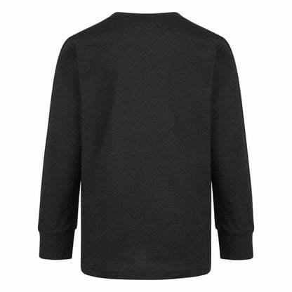 Black - Back - Nike Childrens-Kids Just Do It Swoosh Long-Sleeved T-Shirt