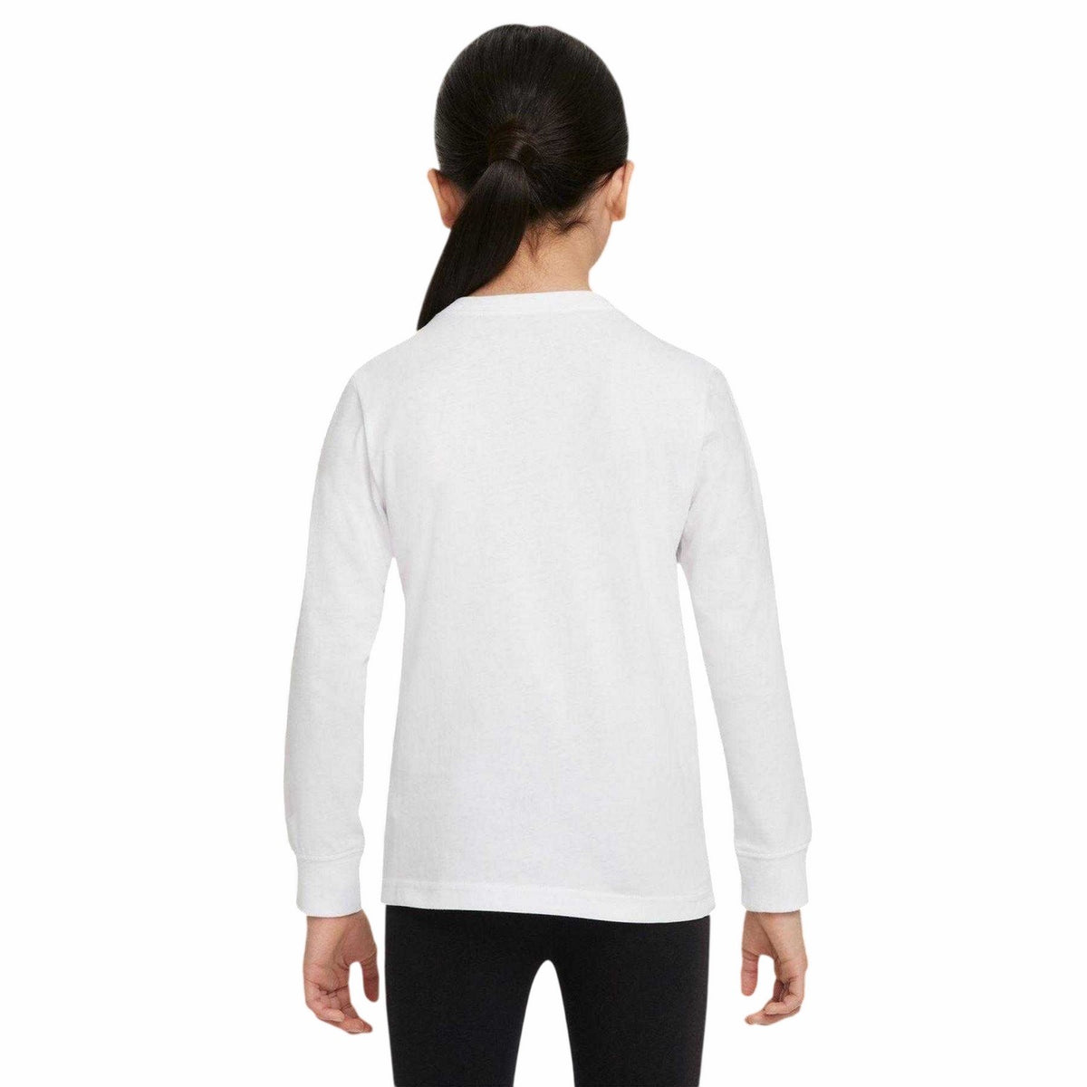 White - Back - Nike Childrens-Kids Just Do It Swoosh Long-Sleeved T-Shirt