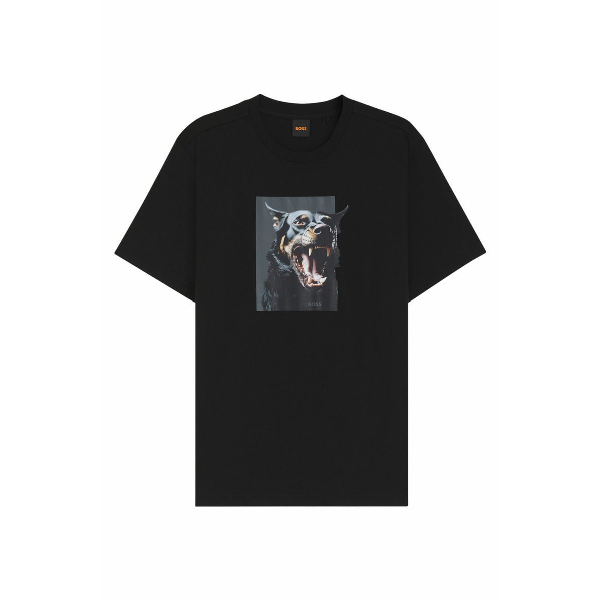 Black - Front - Boss Unisex Adult Doberman T-Shirt