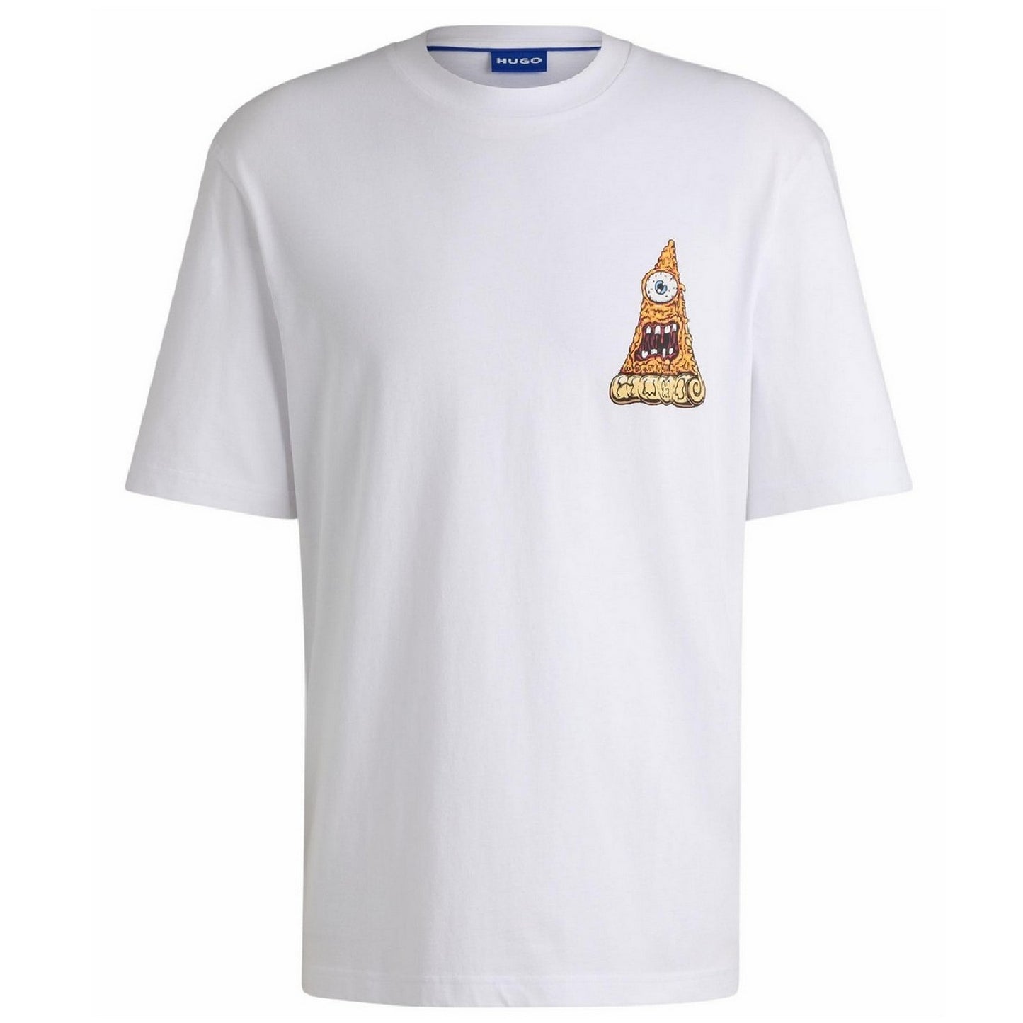 White - Front - Hugo Boss Mens Nizzerio Pizza T-Shirt