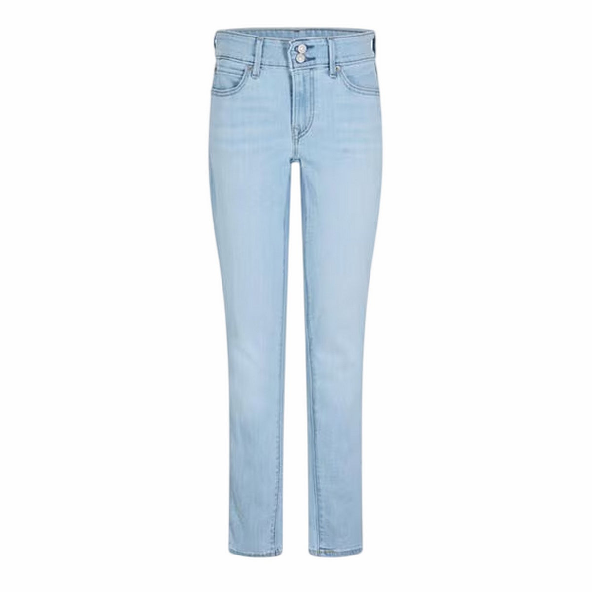 Azure - Front - Levis Womens-Ladies 711 Double Button Skinny Jeans