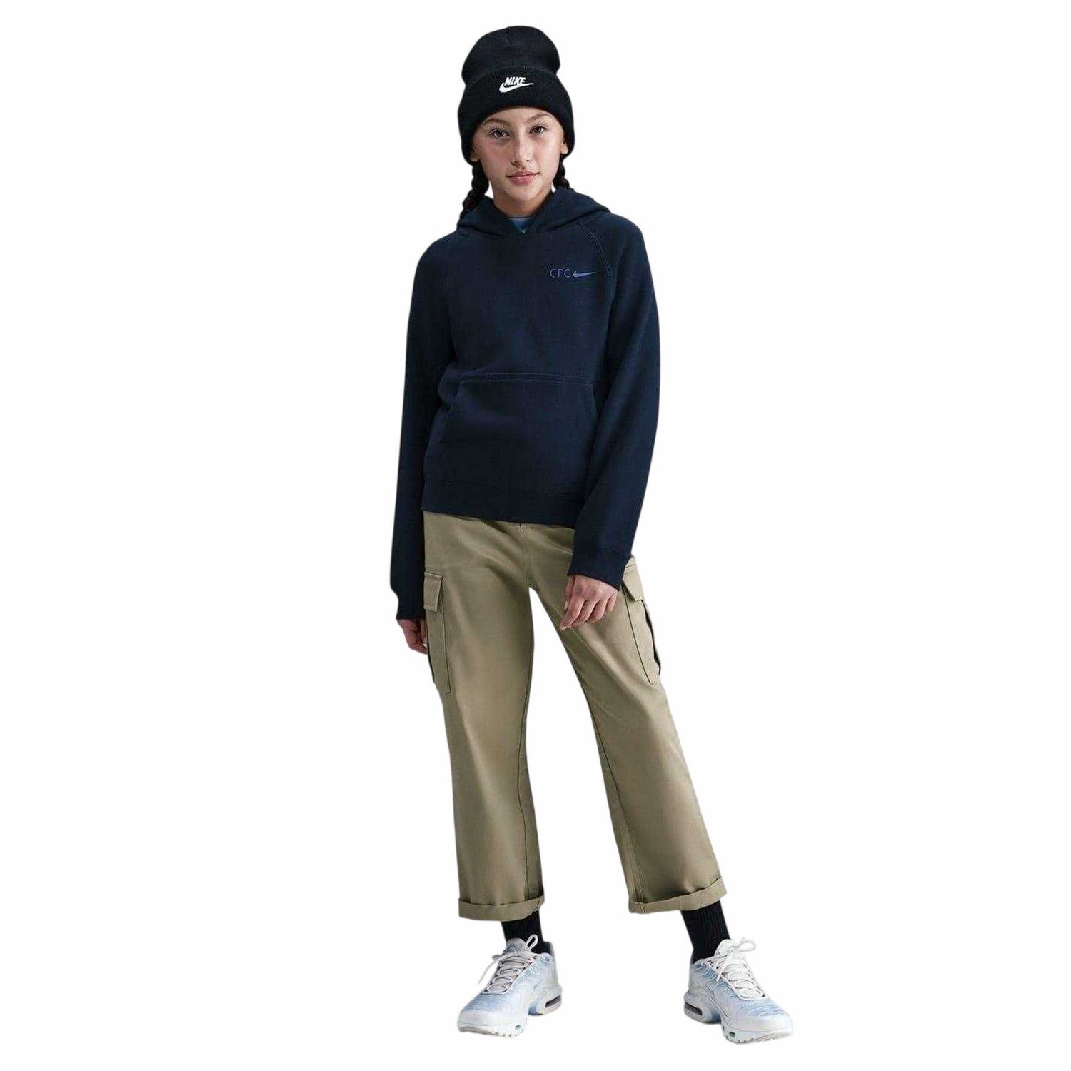 Blue - Front - Nike Childrens-Kids Chelsea FC Hoodie