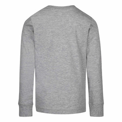 Dark Grey - Back - Nike Childrens-Kids Outline Camo Long-Sleeved T-Shirt