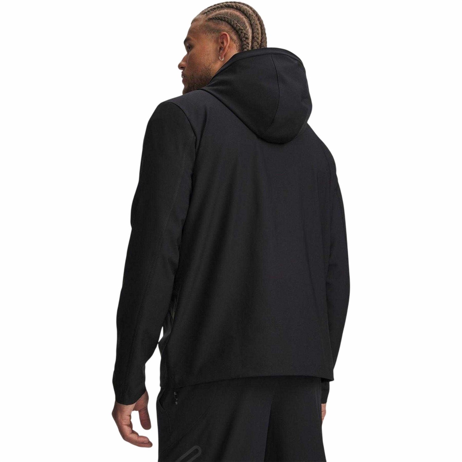 Black - Back - Under Armour Mens Unstoppable Performance Training Hooded Jacket