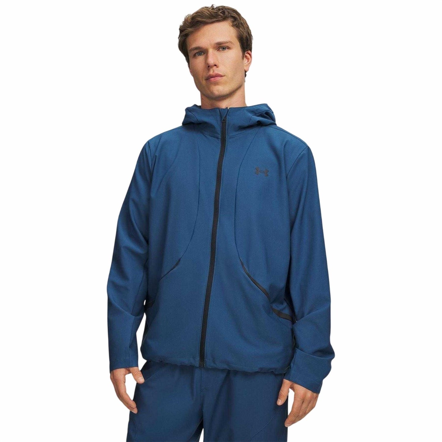 Blue-Black - Front - Under Armour Mens Unstoppable Performance Training Hooded Jacket