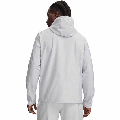 Grey-Black - Back - Under Armour Mens Unstoppable Performance Training Hooded Jacket
