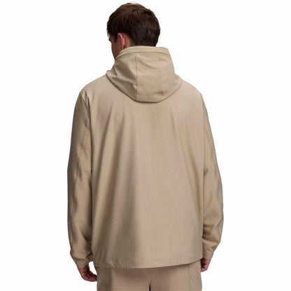 Khaki-Black - Back - Under Armour Mens Unstoppable Performance Training Hooded Jacket
