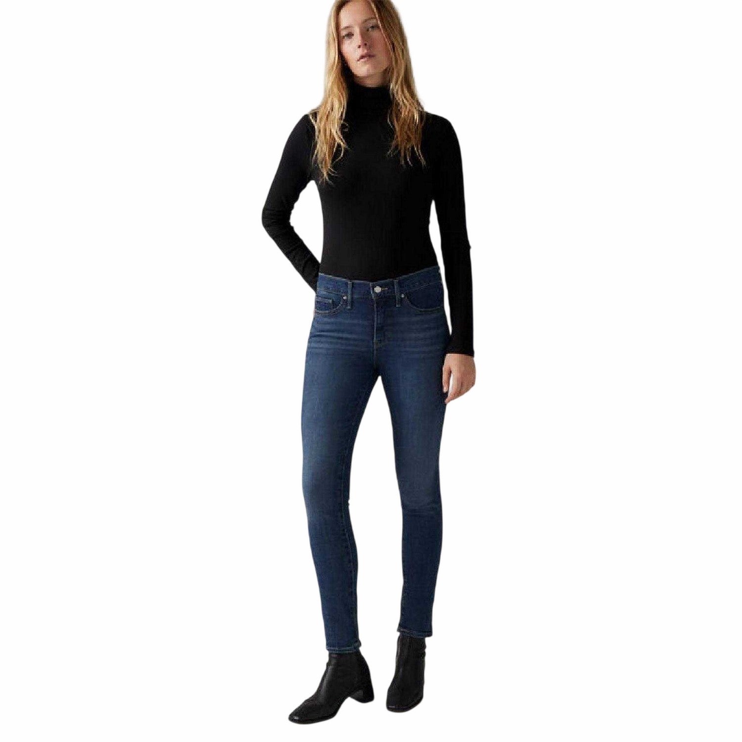 Lapis Blue - Side - Levis Womens-Ladies 311 Shaping Shaping Skinny Jeans