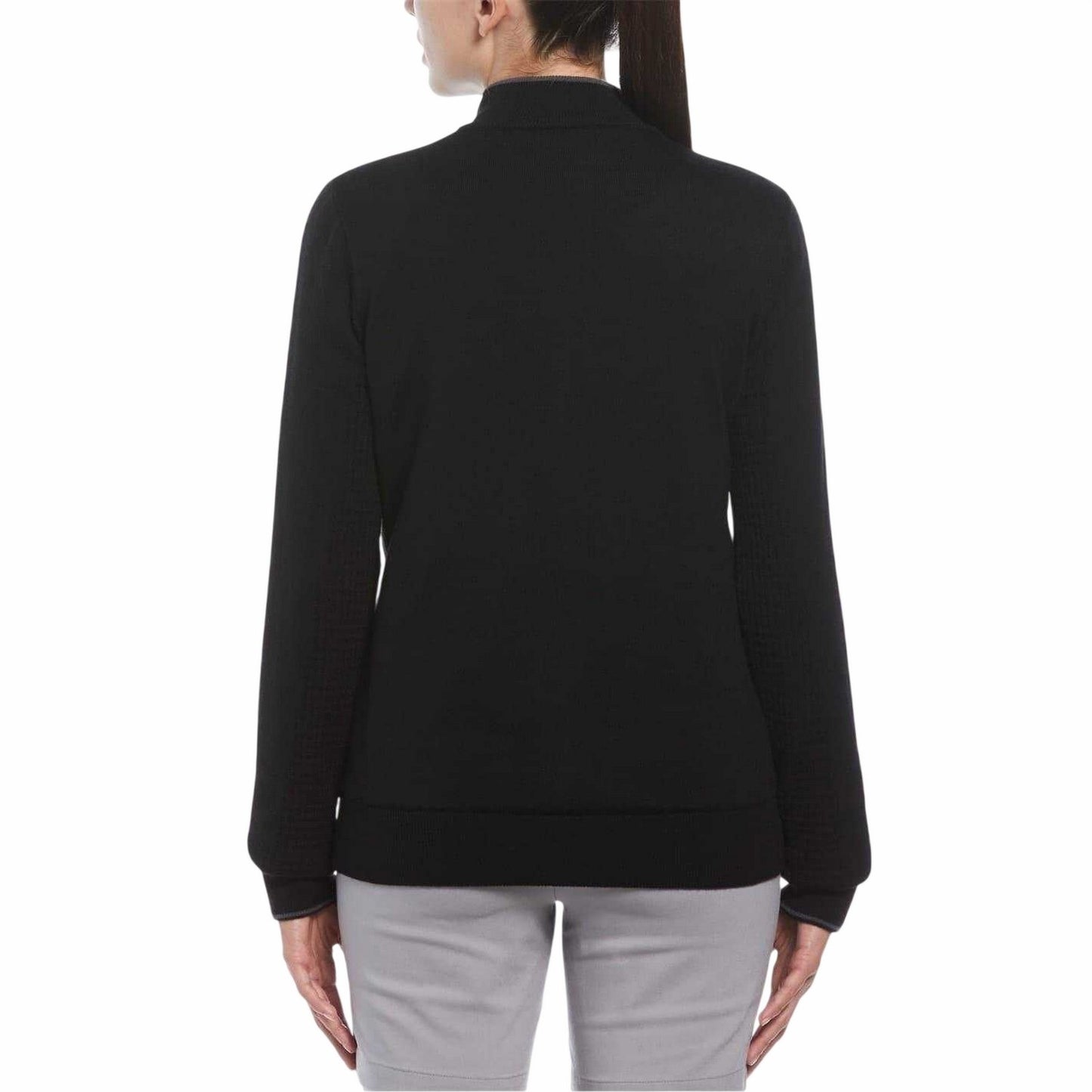 Black Ink - Back - Callaway Womens-Ladies Wool Mock Neck Regular Sweatshirt