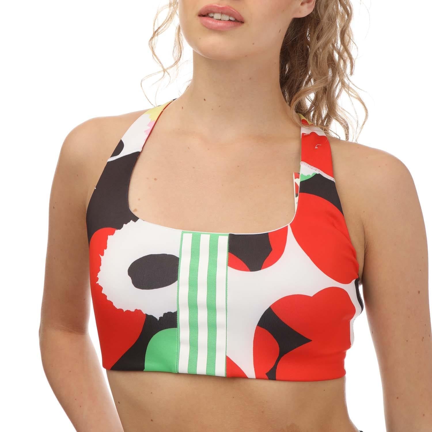 Multicoloured - Side - Adidas Womens-Ladies X Marimekko Better Level Training Bra