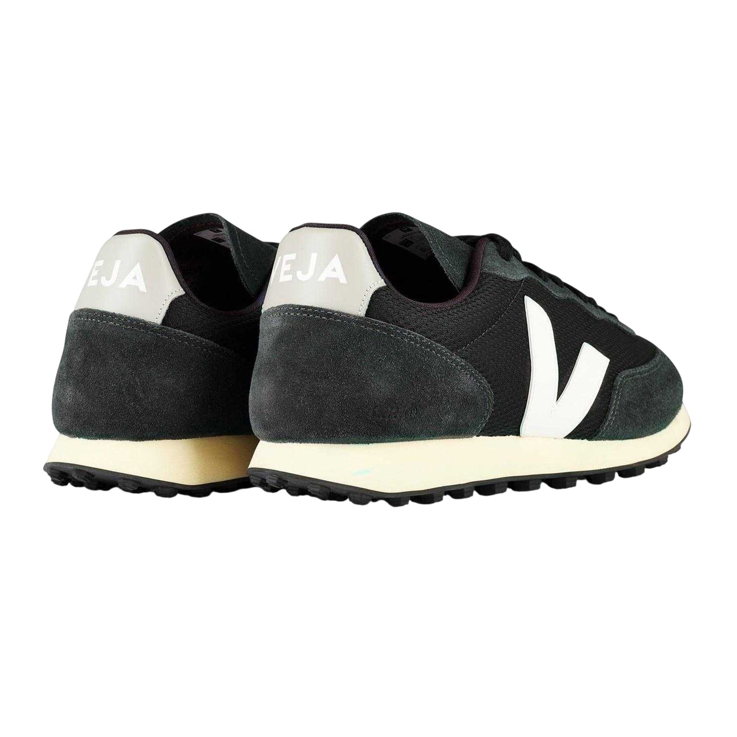 Black-White - Back - Veja Unisex Adult Rio Branco Suede Trainers