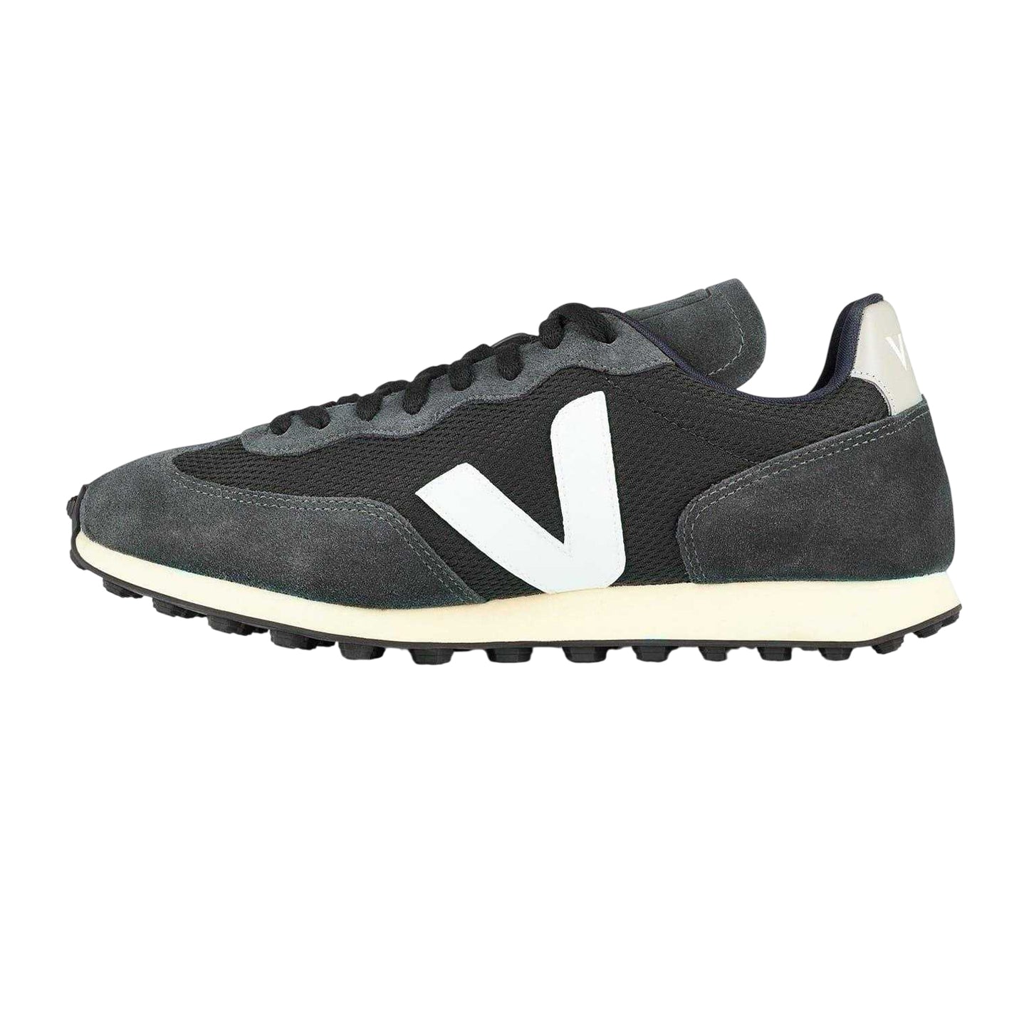 Black-White - Side - Veja Unisex Adult Rio Branco Suede Trainers