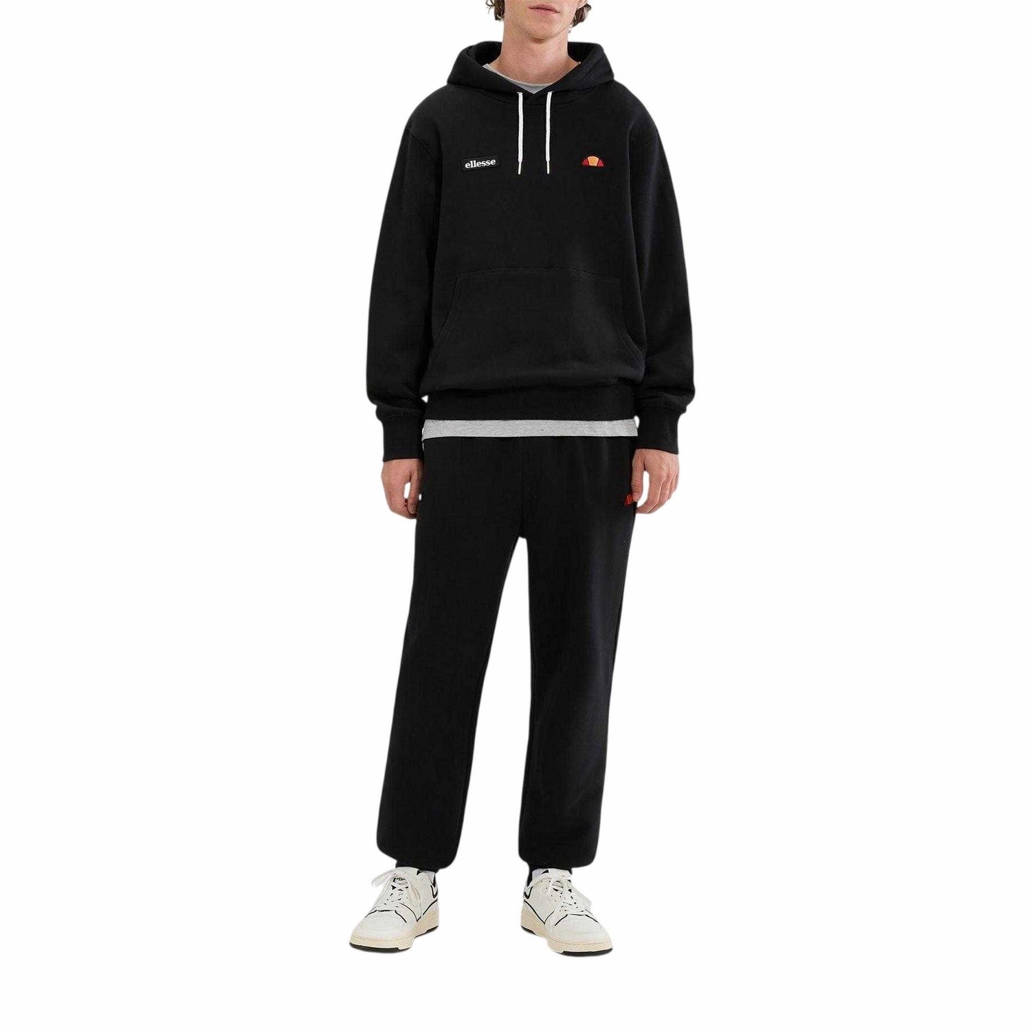 Black - Front - Ellesse Mens Traccota Logo Tracksuit Set