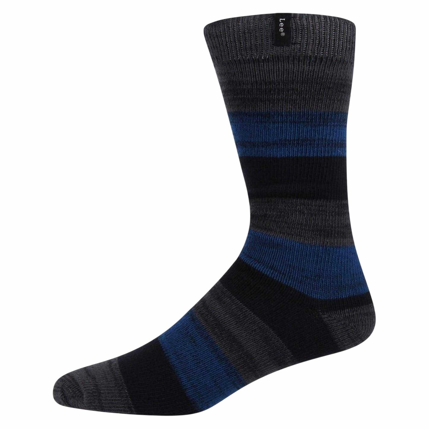 Grey-Cobalt Blue-Maroon - Back - Lee Mens Colour Block Crew Socks (Pack of 2)