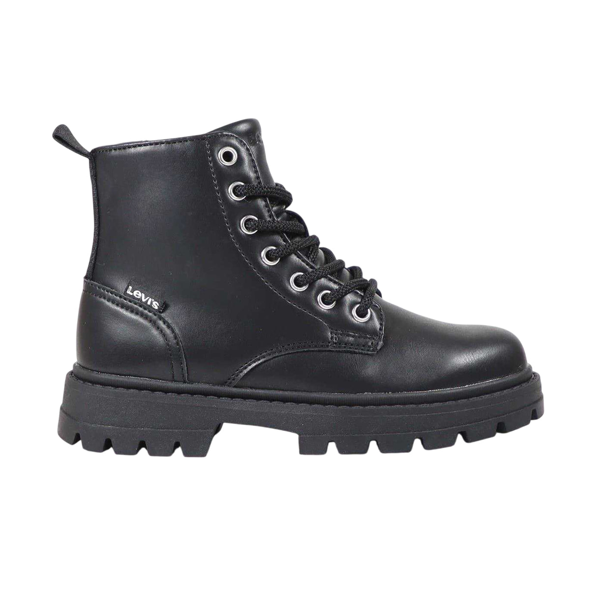 Black - Lifestyle - Levis Childrens-Kids Pasadena Combat Boots