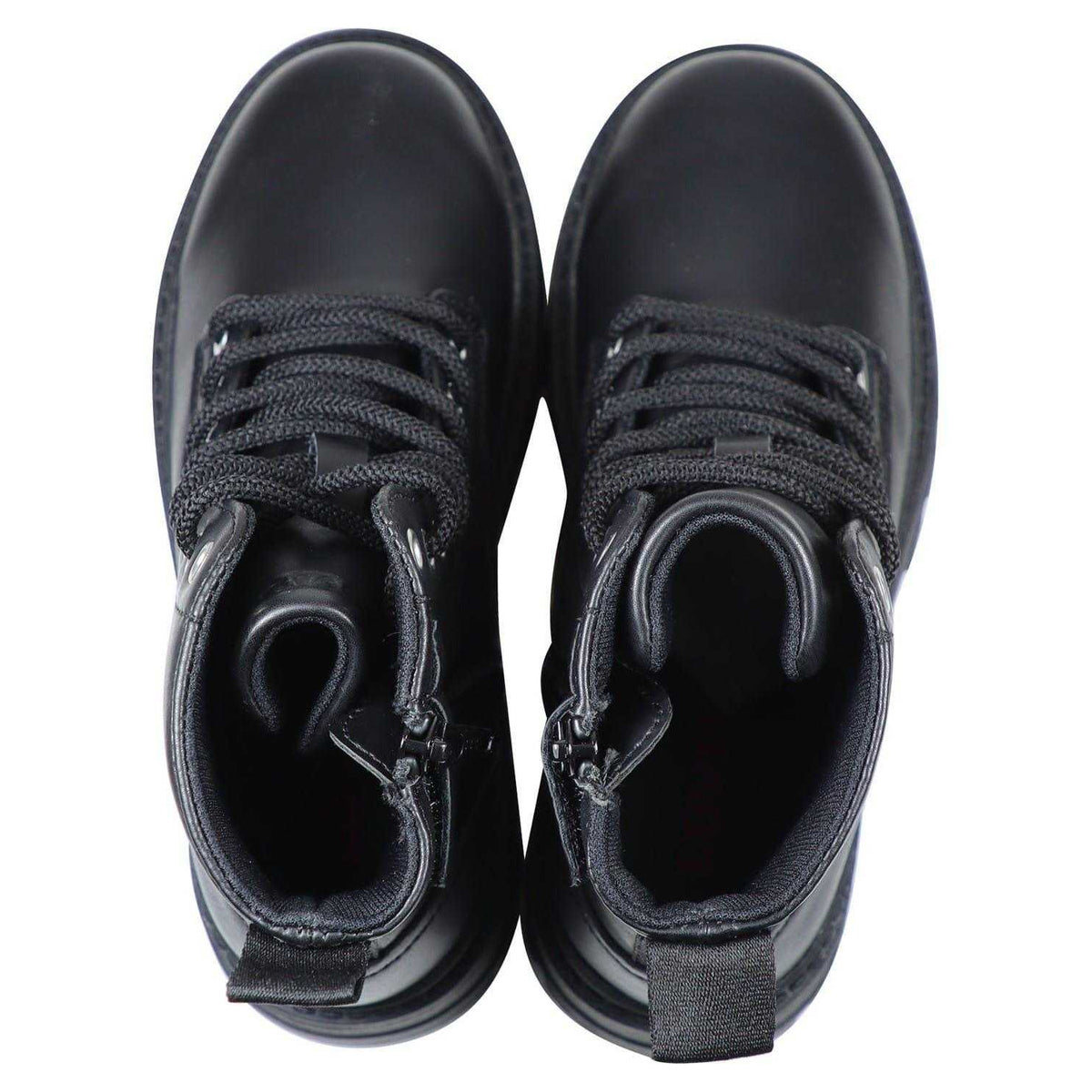 Black - Pack Shot - Levis Childrens-Kids Pasadena Combat Boots