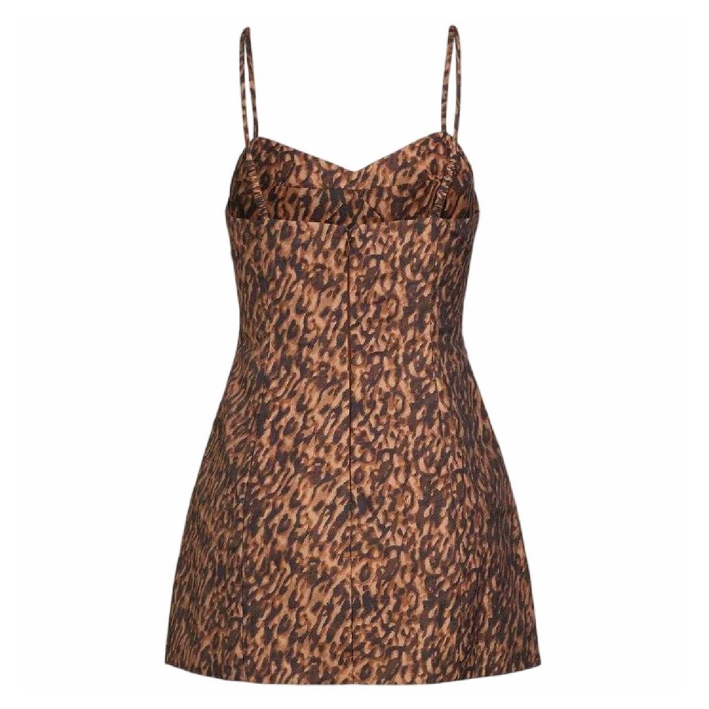 Leopard - Back - Bardot Womens-Ladies Marcello Hourglass Leopard Print Fitted Mini Dress