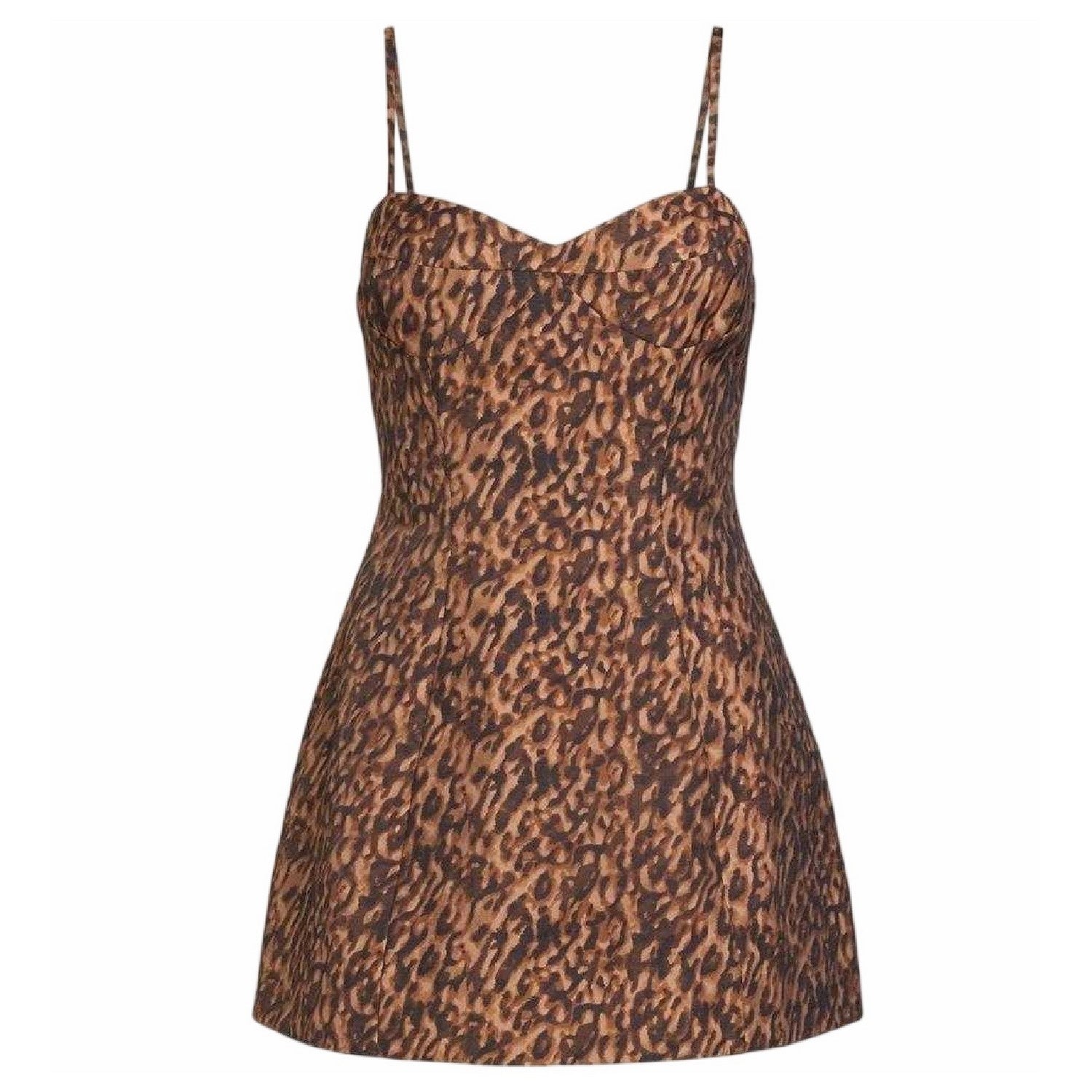 Leopard - Front - Bardot Womens-Ladies Marcello Hourglass Leopard Print Fitted Mini Dress