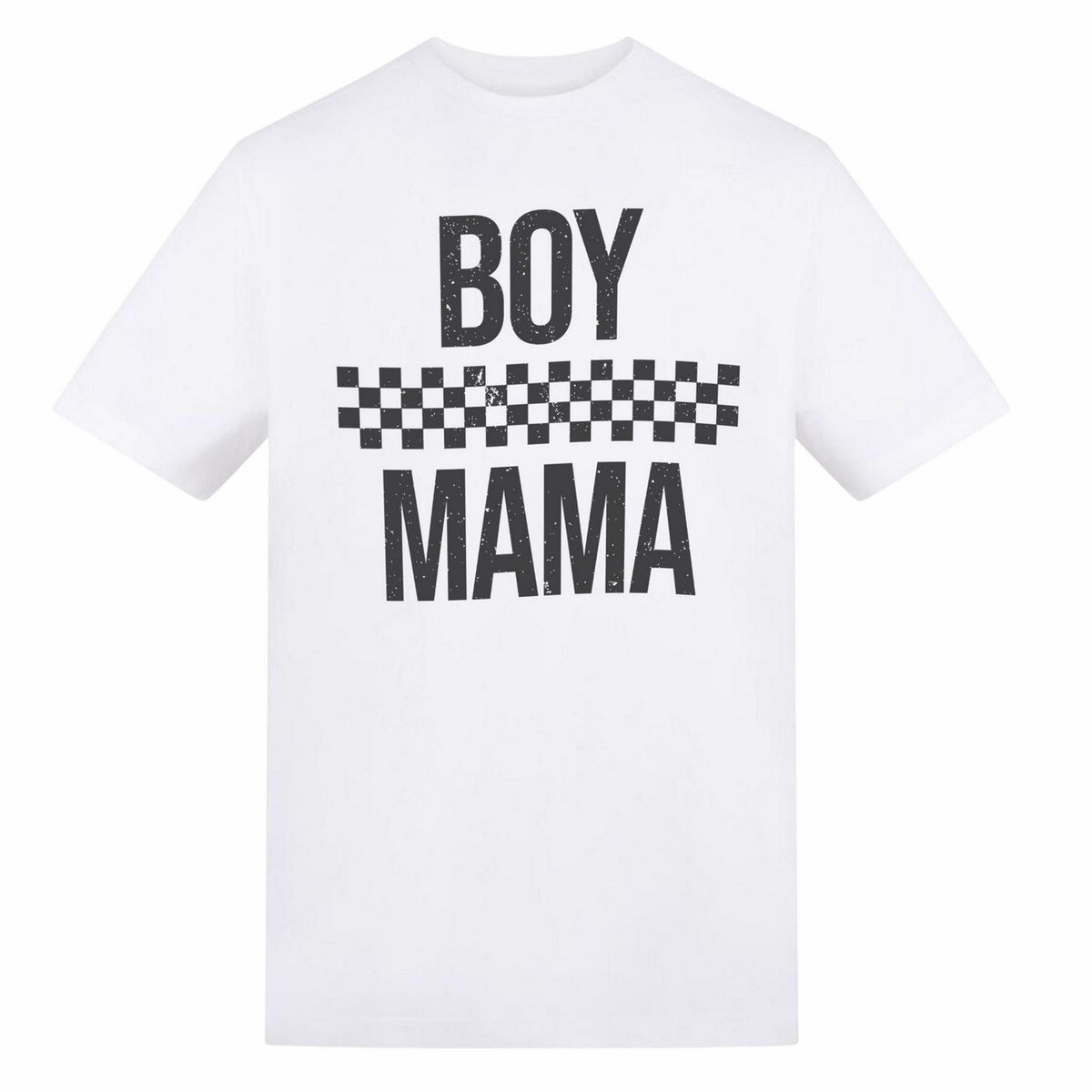 White - Front - AWD Womens-Ladies Checkered Mothers Day T-Shirt