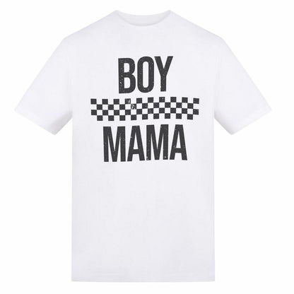White - Front - AWD Womens-Ladies Checkered Mothers Day T-Shirt