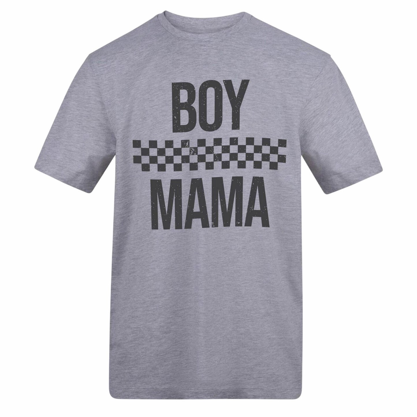 Grey - Front - AWD Womens-Ladies Checkered Mothers Day T-Shirt