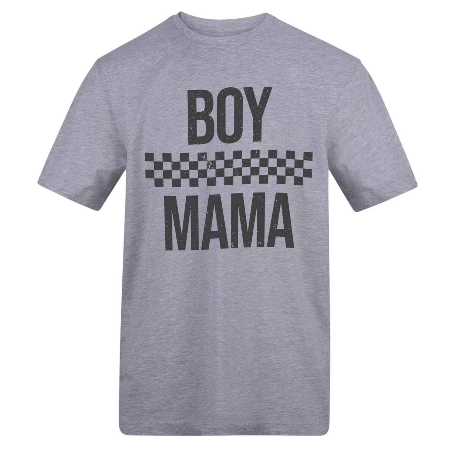 Grey - Front - AWD Womens-Ladies Checkered Mothers Day T-Shirt