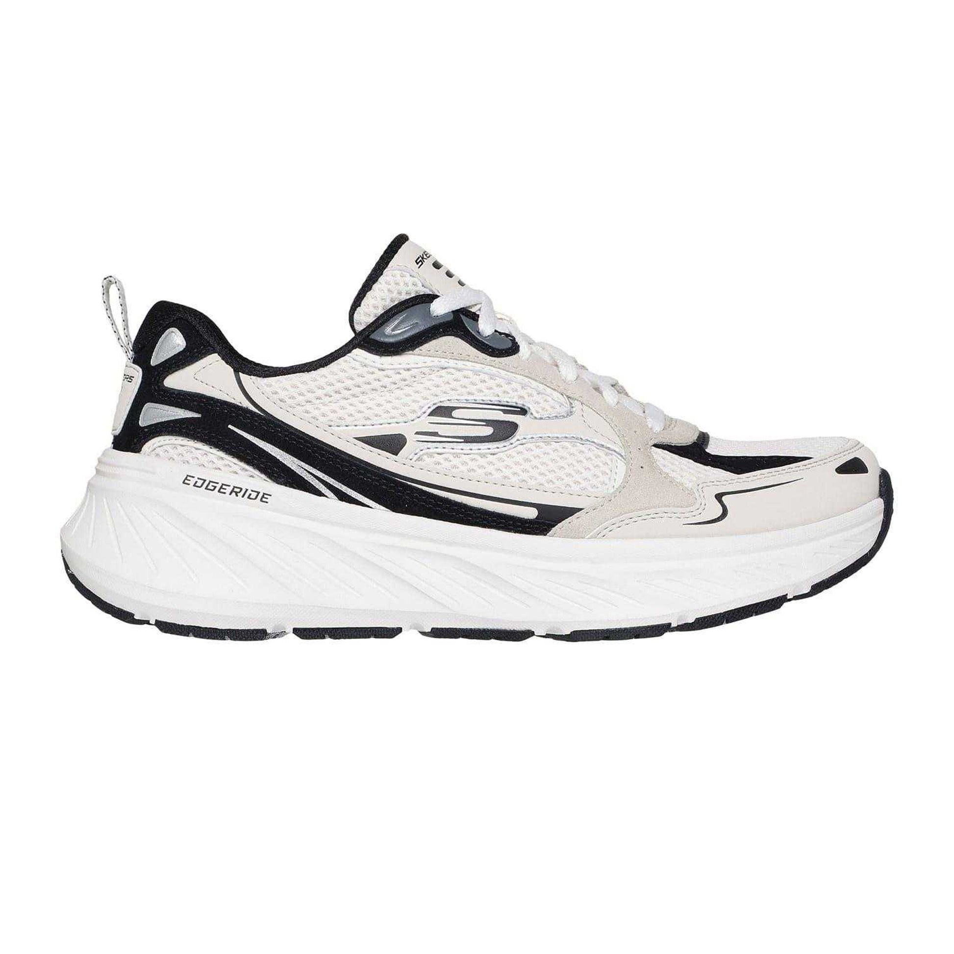 Natural-Black - Front - Skechers Womens-Ladies Edgeride Lace Up Trainers