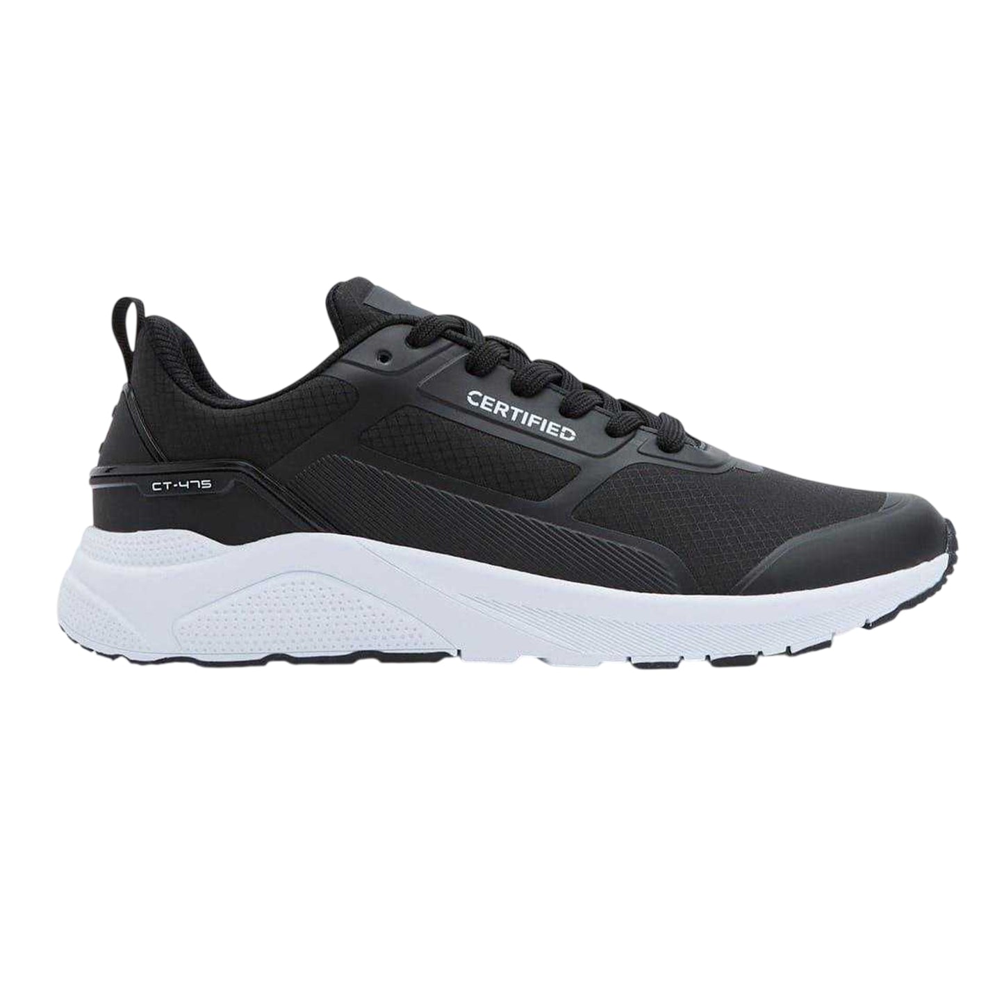 Black-White - Front - Certified Mens CT 475 Low Trainers