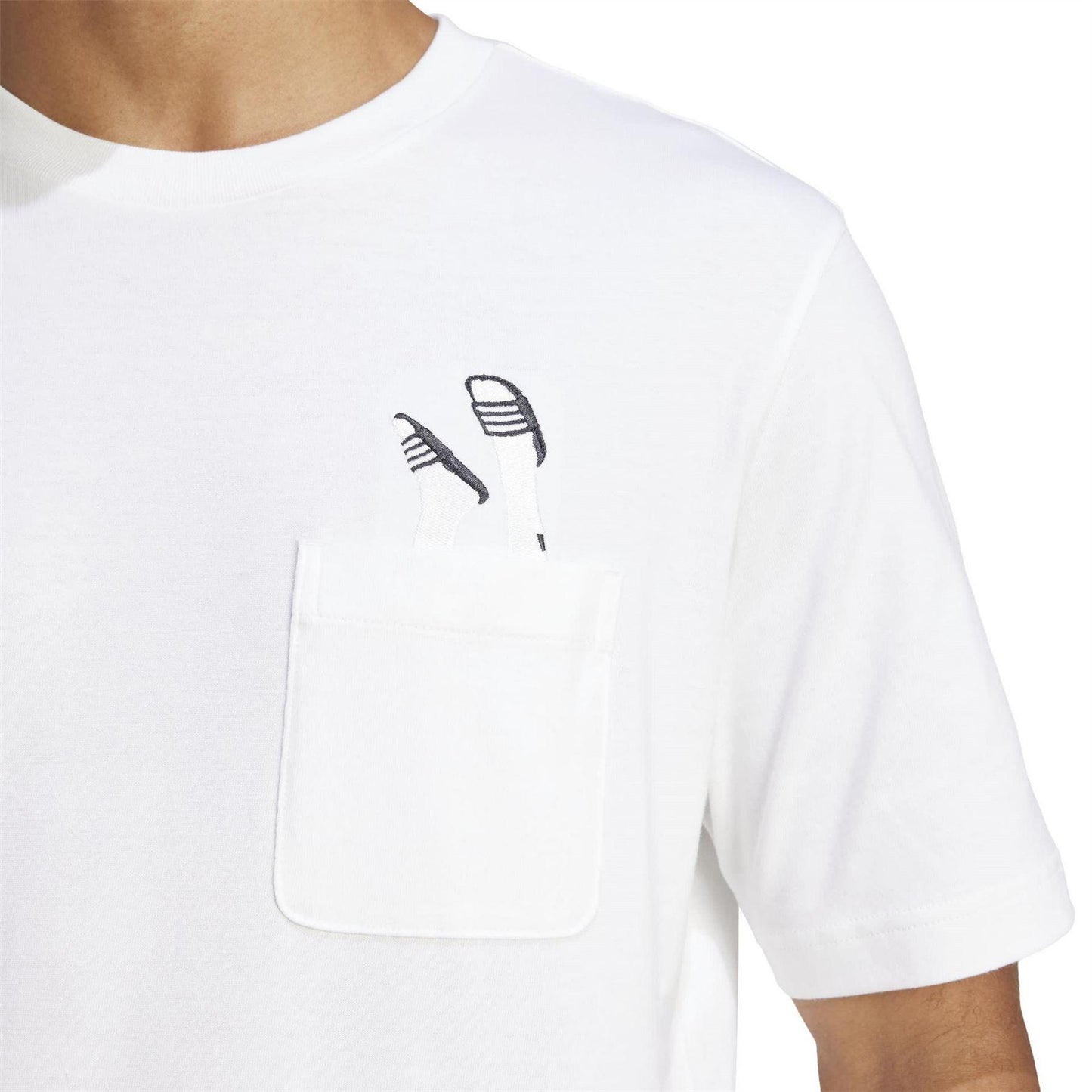 White - Lifestyle - Adidas Mens Slider Pocket T-Shirt