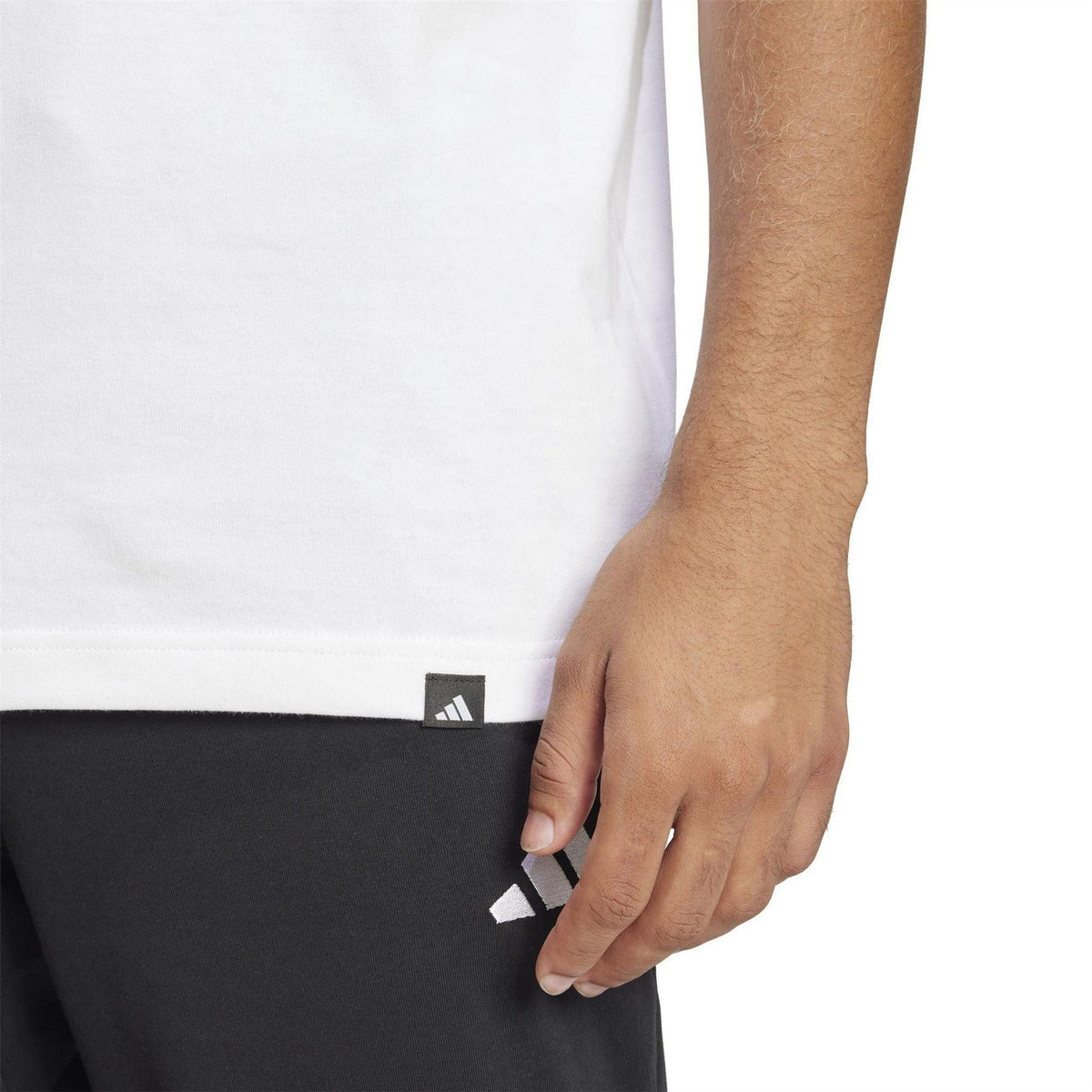 White - Pack Shot - Adidas Mens Slider Pocket T-Shirt