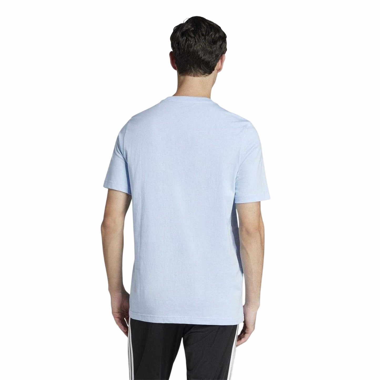 Glow Blue - Back - Adidas Mens Logo T-Shirt