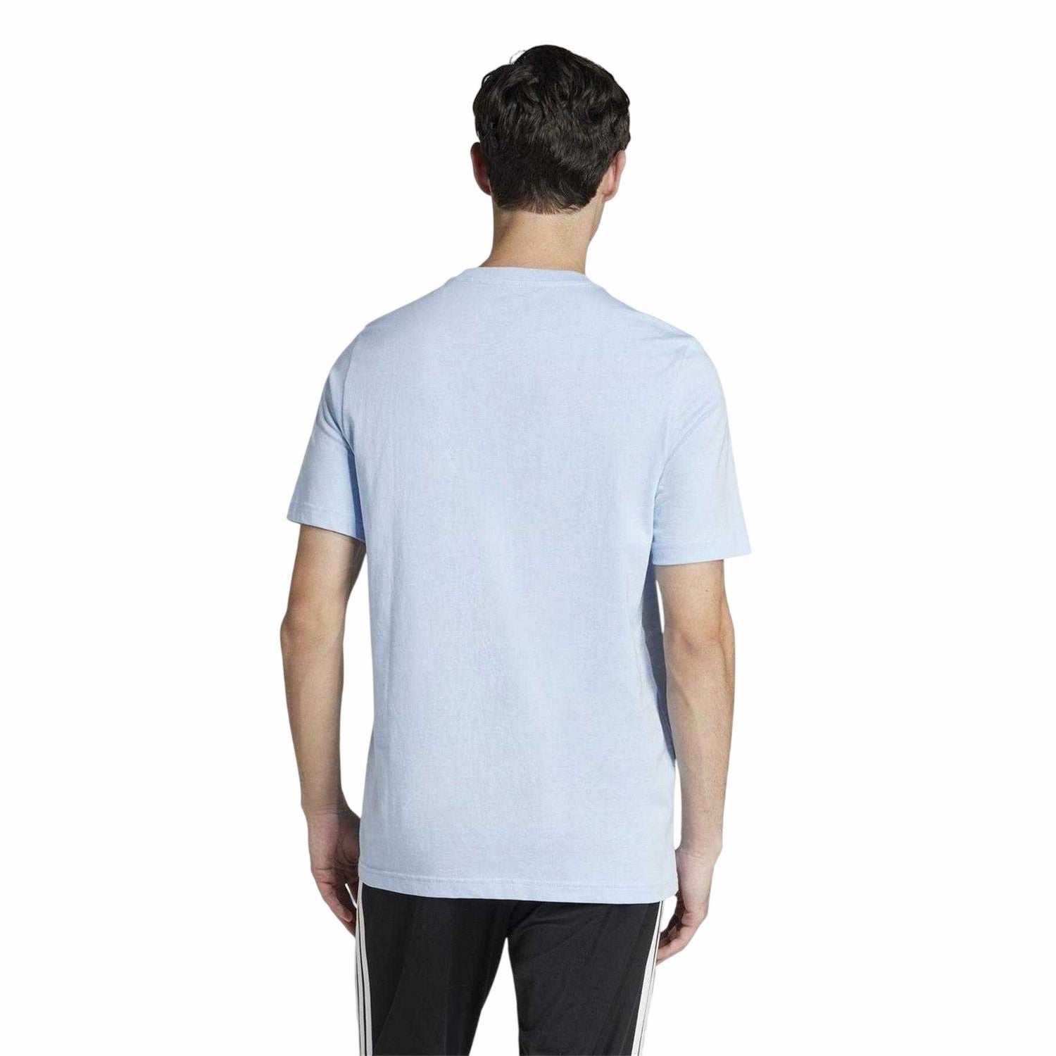 Glow Blue - Back - Adidas Mens Logo T-Shirt