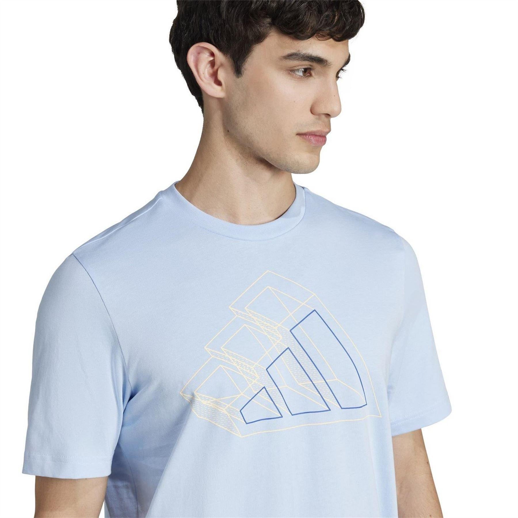 Glow Blue - Lifestyle - Adidas Mens Logo T-Shirt