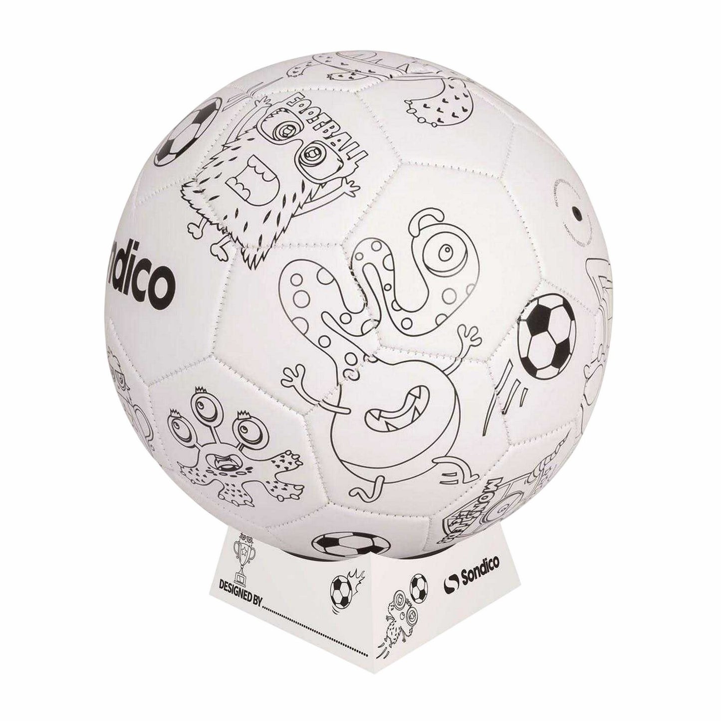 White - Back - Sondico Childrens-Kids Colour In Football Set