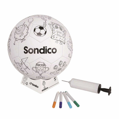White - Side - Sondico Childrens-Kids Colour In Football Set