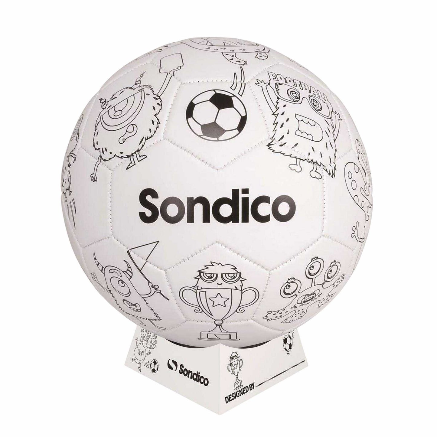 White - Front - Sondico Childrens-Kids Colour In Football Set
