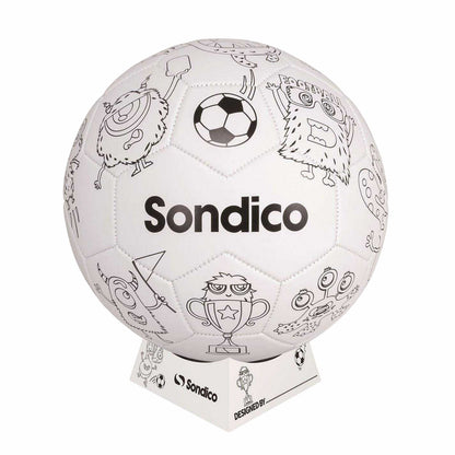 White - Front - Sondico Childrens-Kids Colour In Football Set