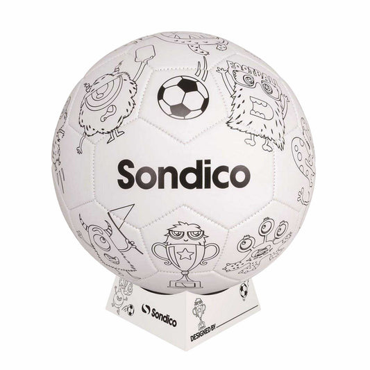 White - Front - Sondico Childrens-Kids Colour In Football Set