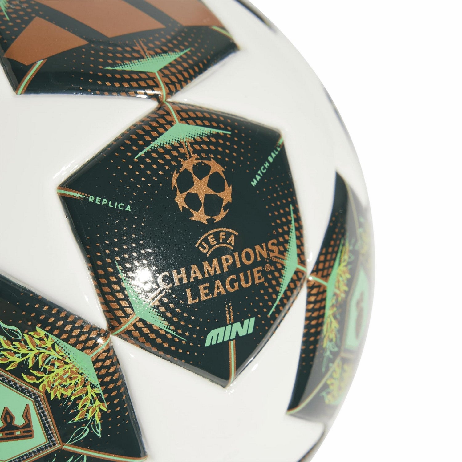 White-Green - Back - Adidas UCL Club Mini Football