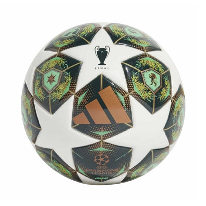 White-Green - Front - Adidas UCL Club Mini Football