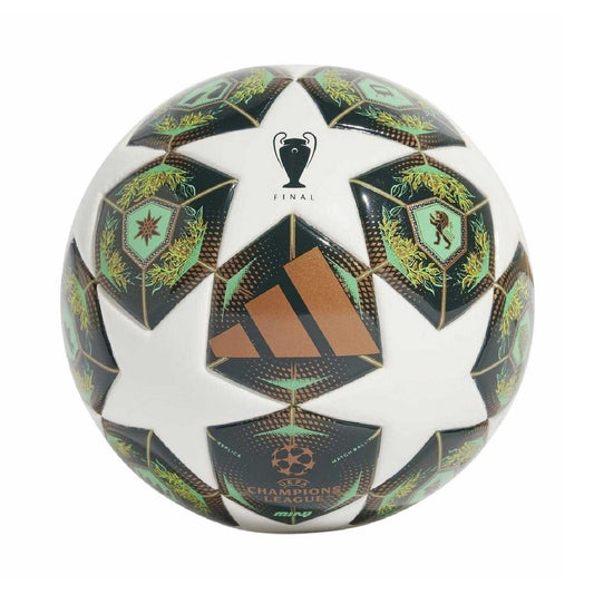 White-Green - Front - Adidas UCL Club Mini Football