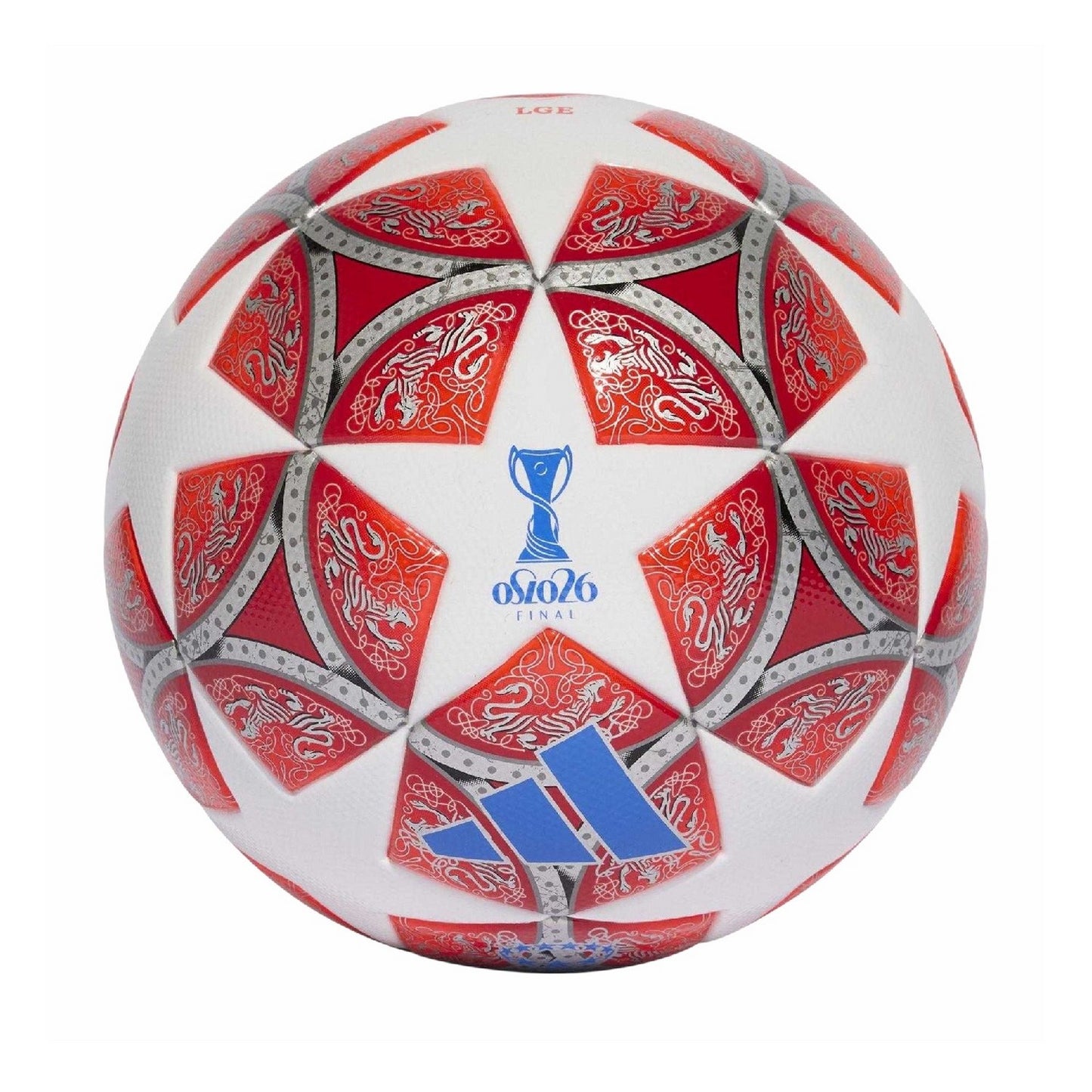 White-Red - Front - Adidas Womens-Ladies UEFA Champions League Football